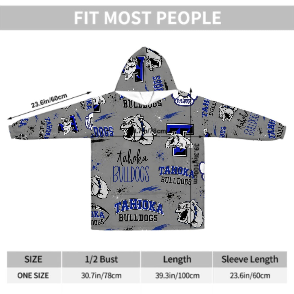 Tahoka Bulldogs Adult Blanket Hoodie — West Texas School Spirit