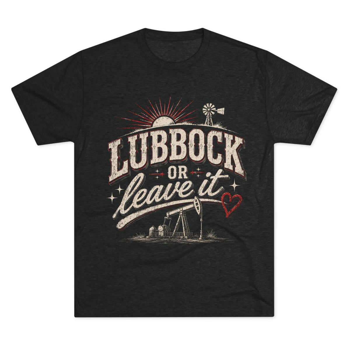 Lubbock or Leave It Tee - Vintage Black