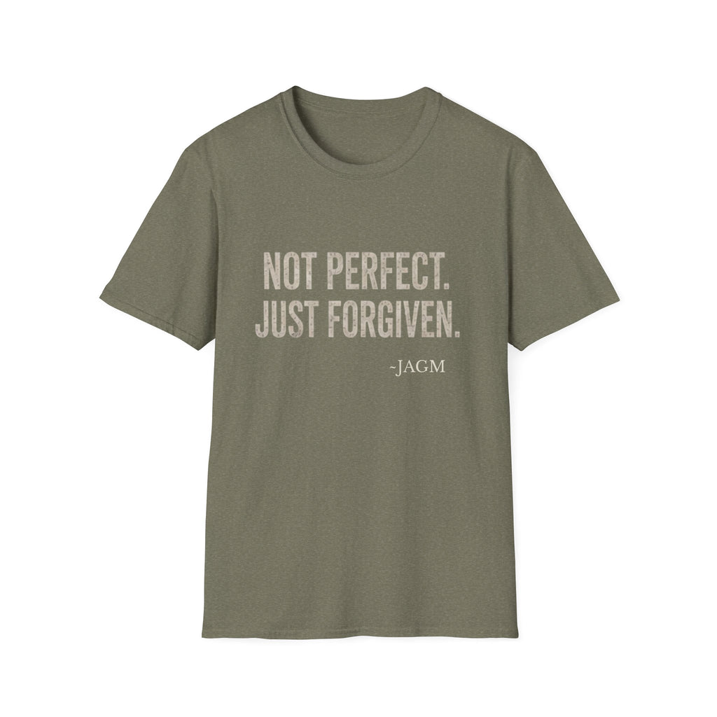 Not Perfect Just Forgiven T-Shirt — Inspirational Christian Graphic Tee