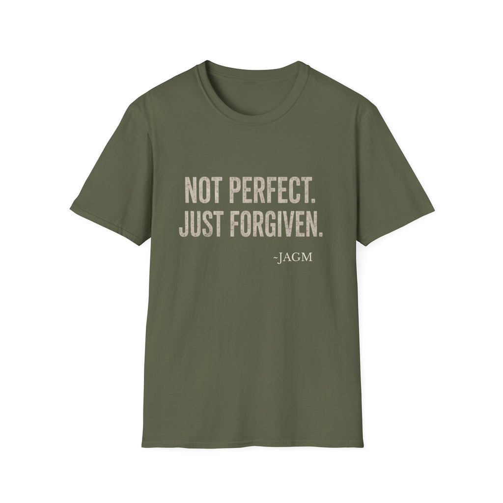 Not Perfect Just Forgiven T-Shirt — Inspirational Christian Graphic Tee