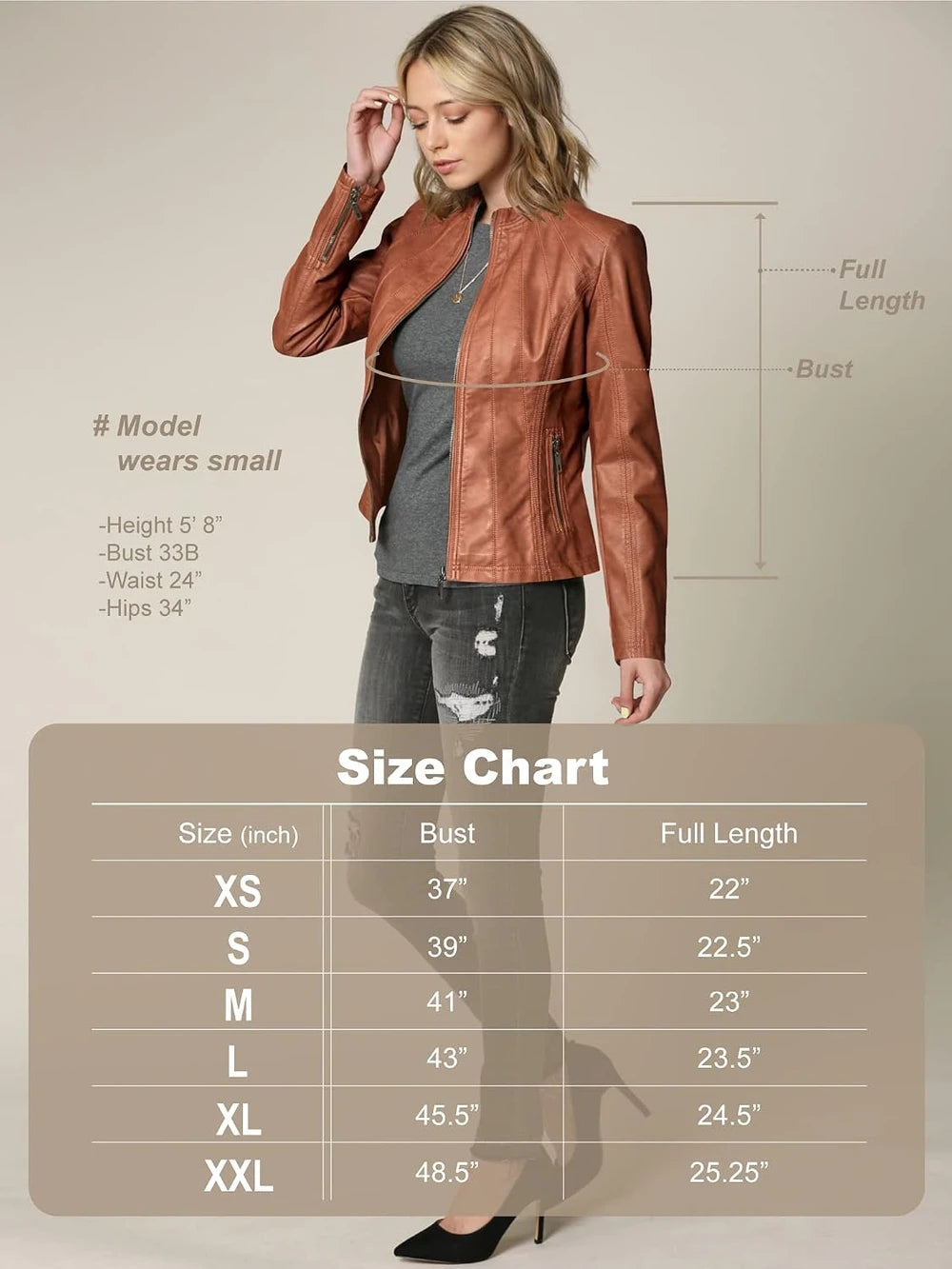 Faux Leather Moto Jacket