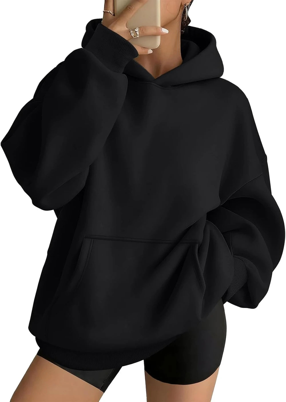 Women's Cozy Oversized Fleece Hoodie