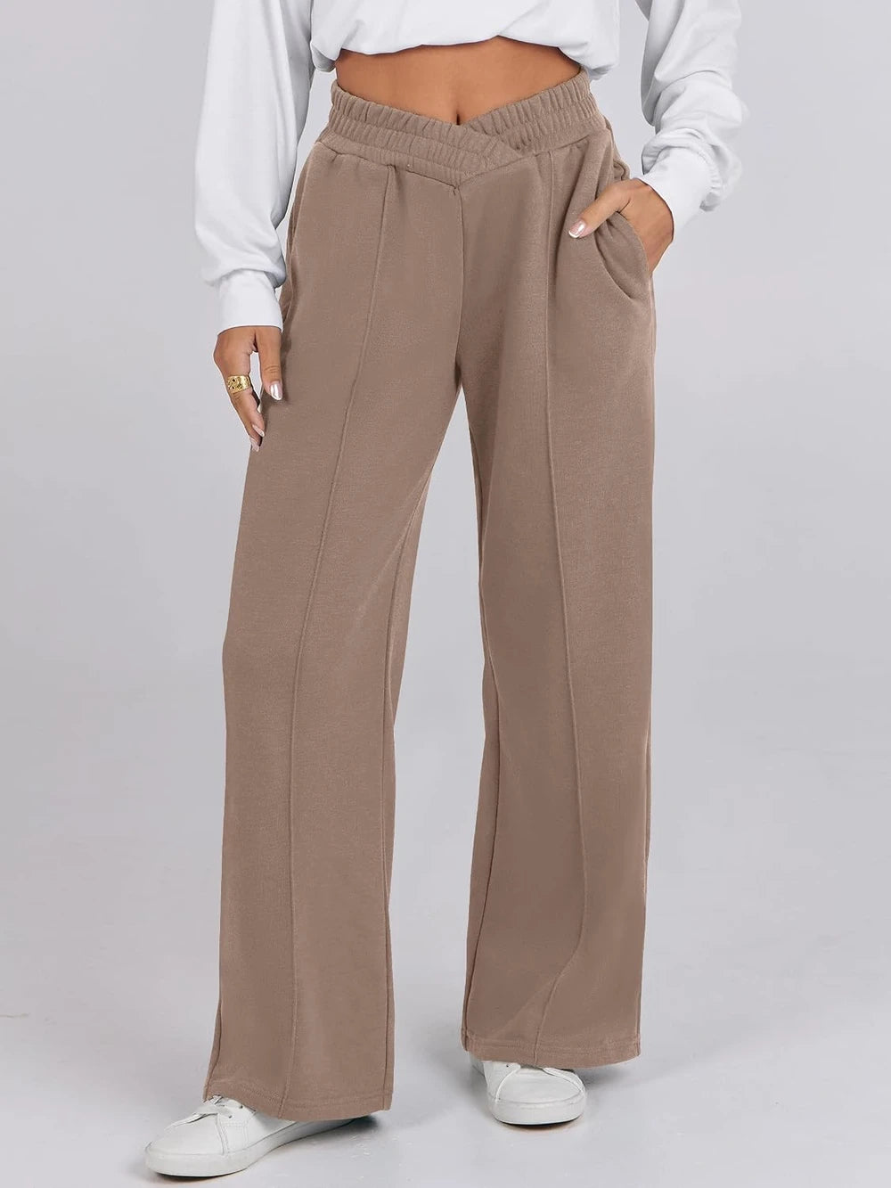 Slow Morning High-Waisted Wide-Leg Sweatpants