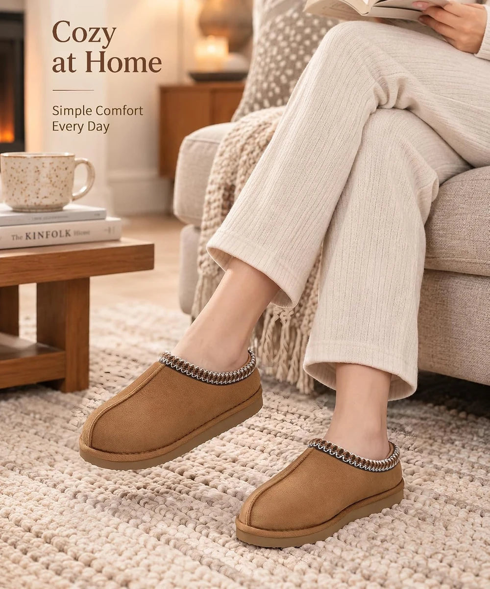 Faux Suede Memory Foam Clogs