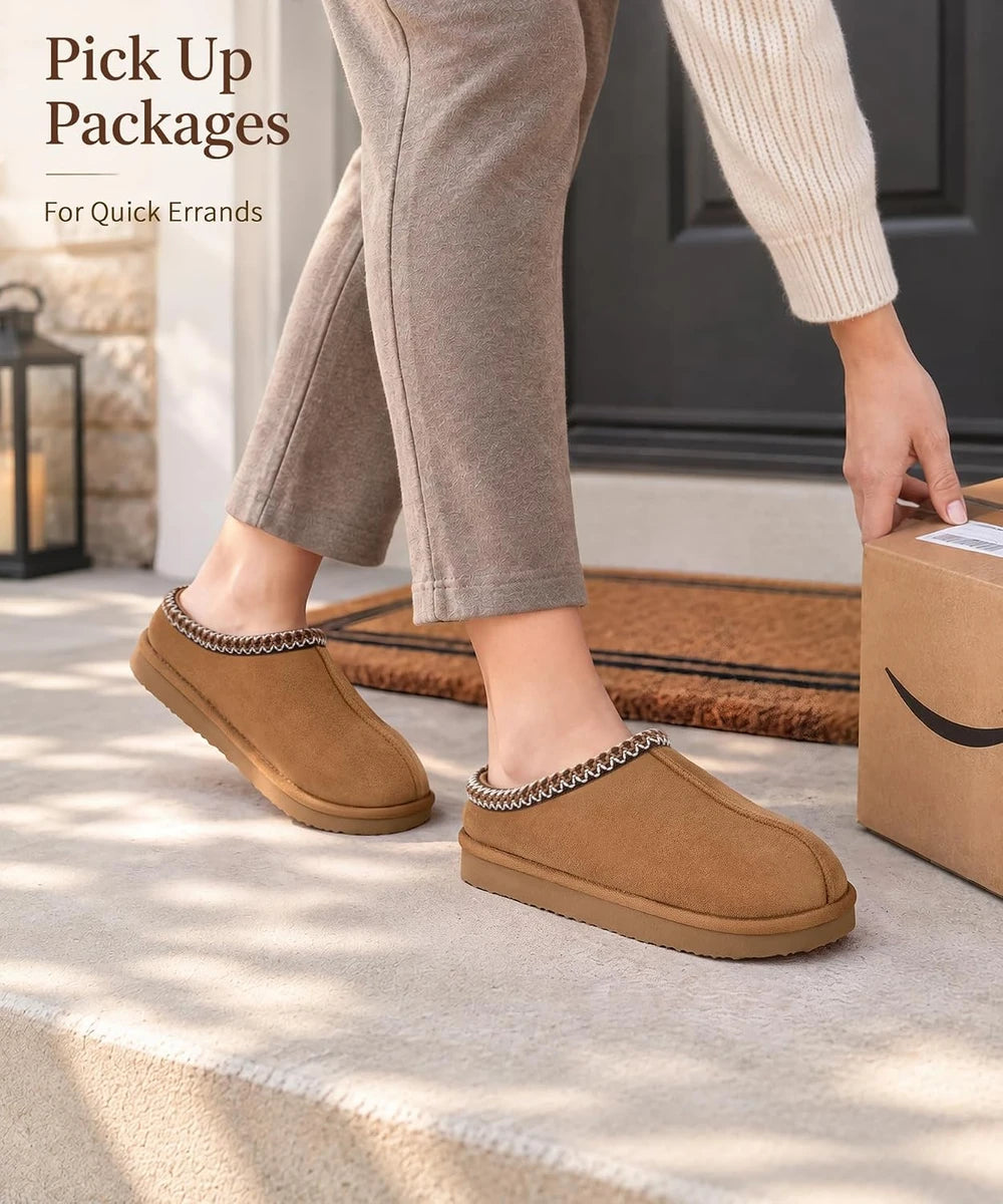 Faux Suede Memory Foam Clogs