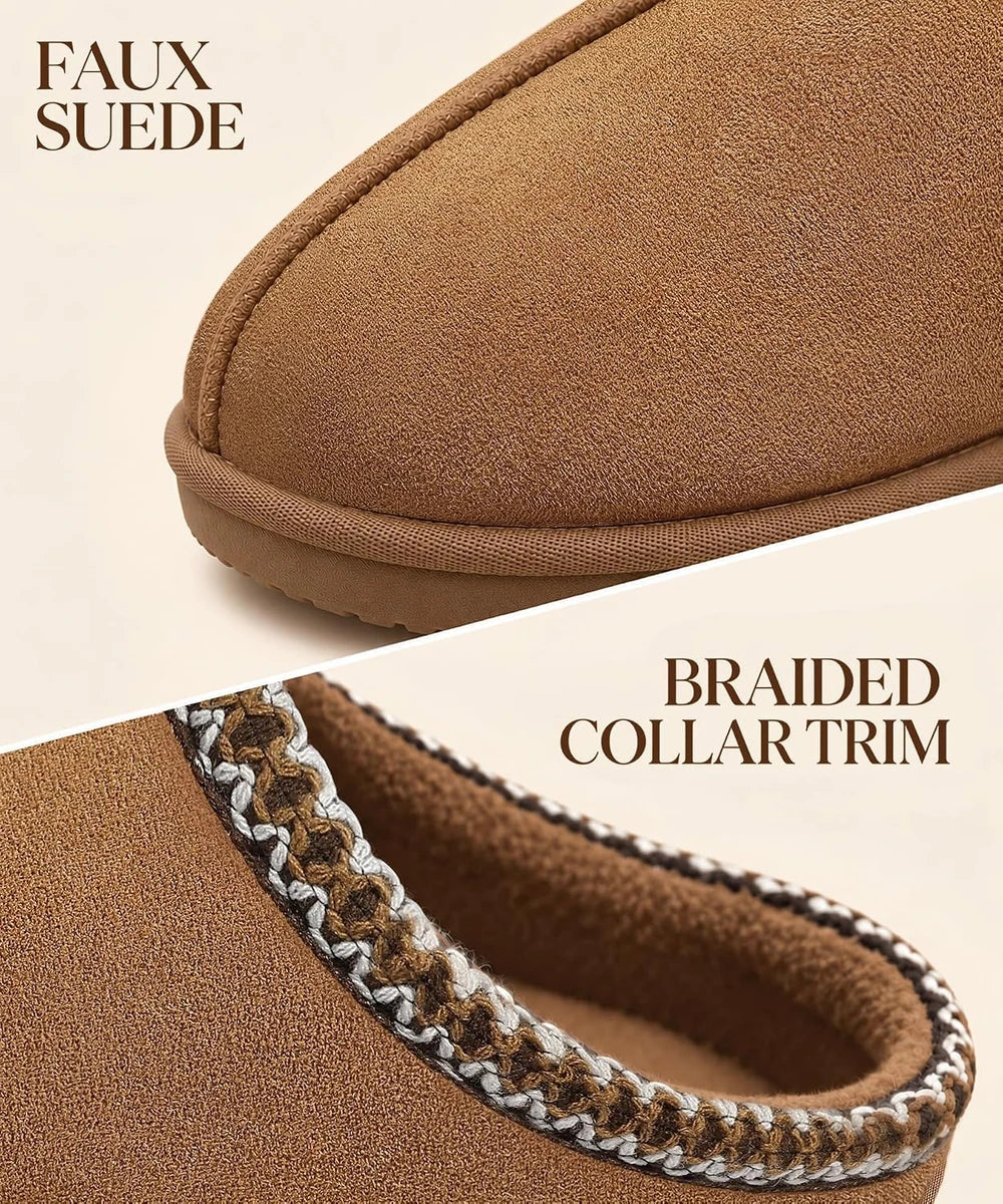 Faux Suede Memory Foam Clogs