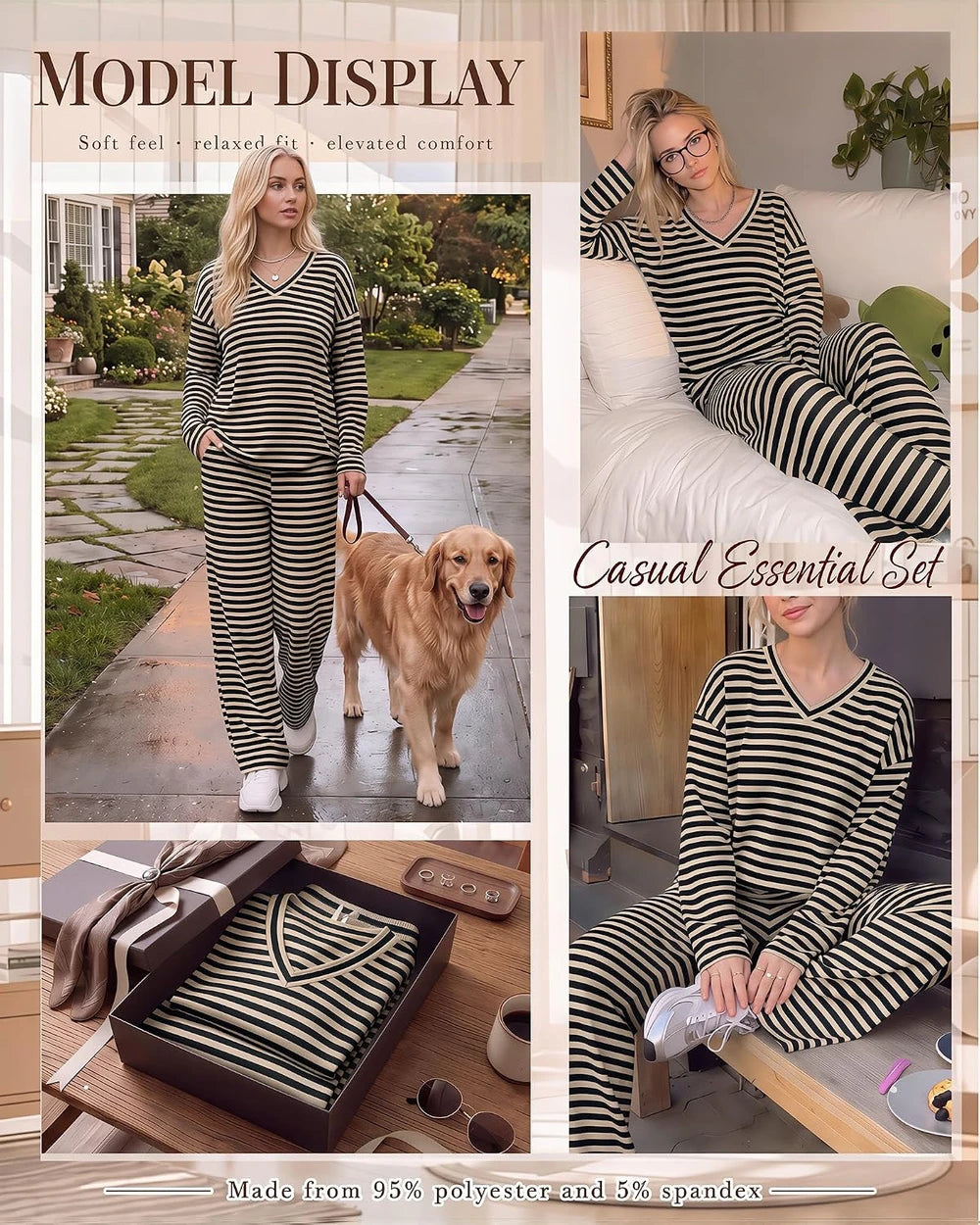 The Sunday Stripe Lounge Set