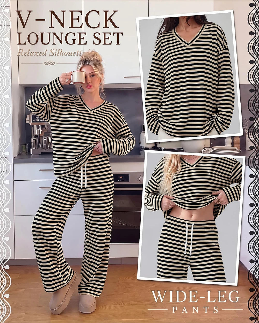 The Sunday Stripe Lounge Set