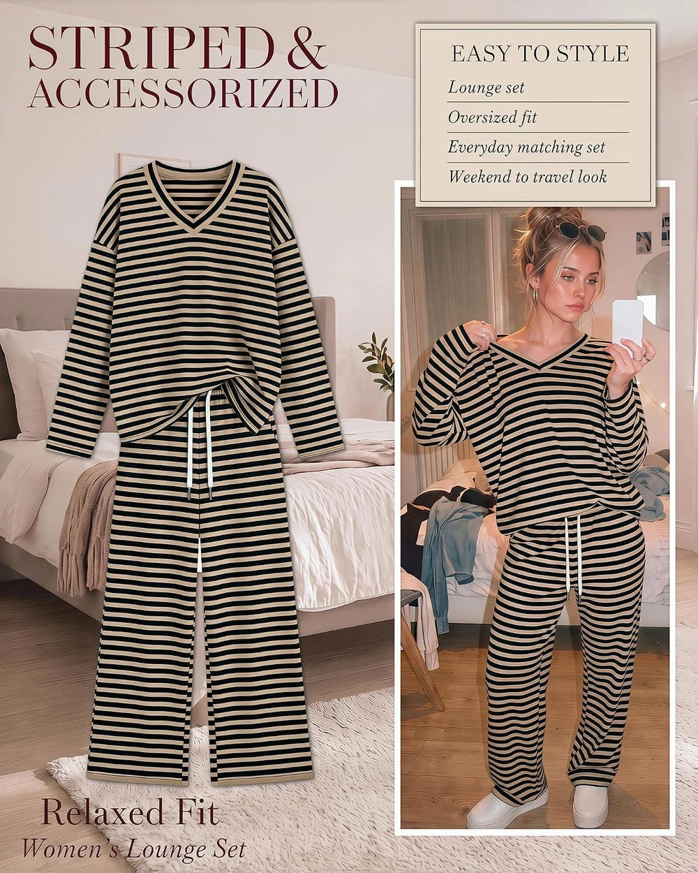 The Sunday Stripe Lounge Set