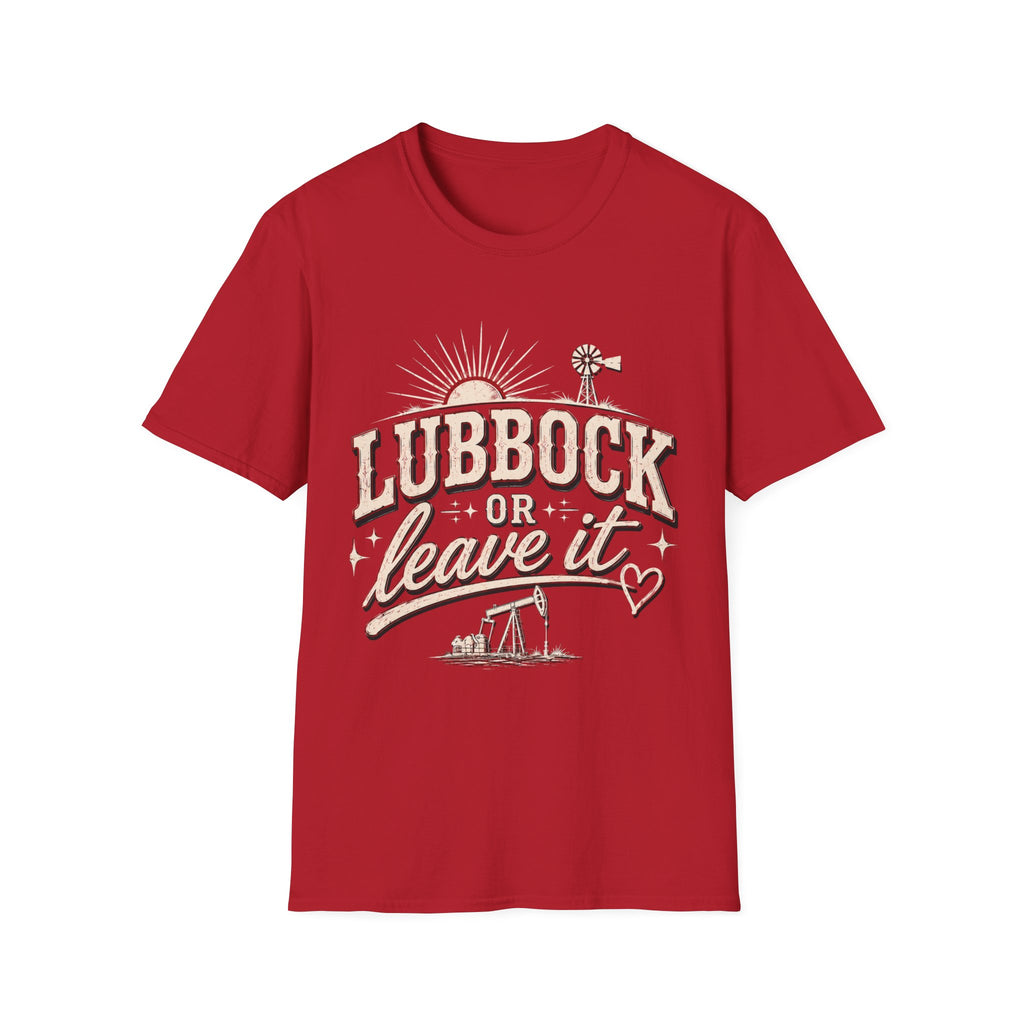 Lubbock or Leave It Tee - Cherry Red