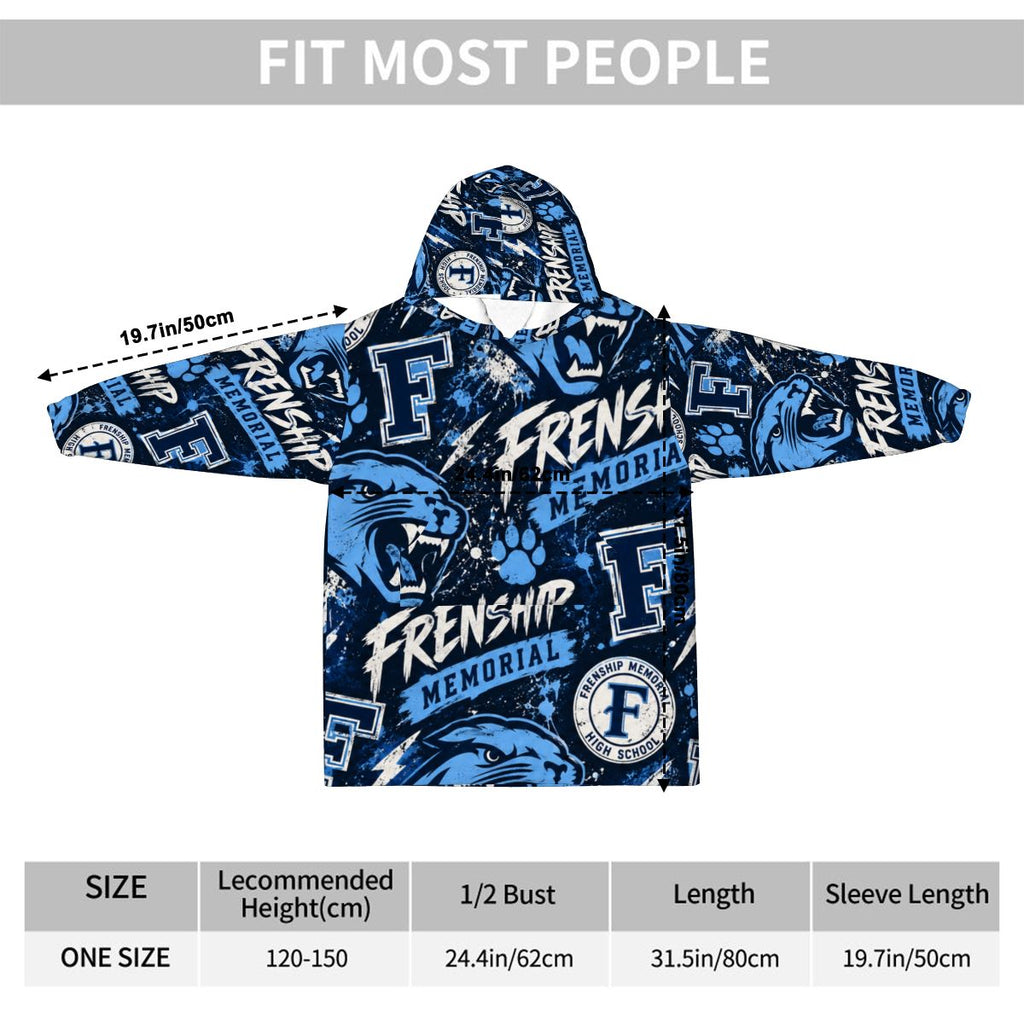 Frenship Memorial Panthers Blanket Hoodie for Kids