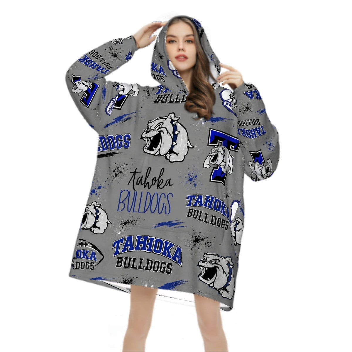 Tahoka Bulldogs Adult Blanket Hoodie — West Texas School Spirit
