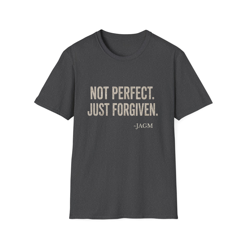 Not Perfect Just Forgiven T-Shirt — Inspirational Christian Graphic Tee