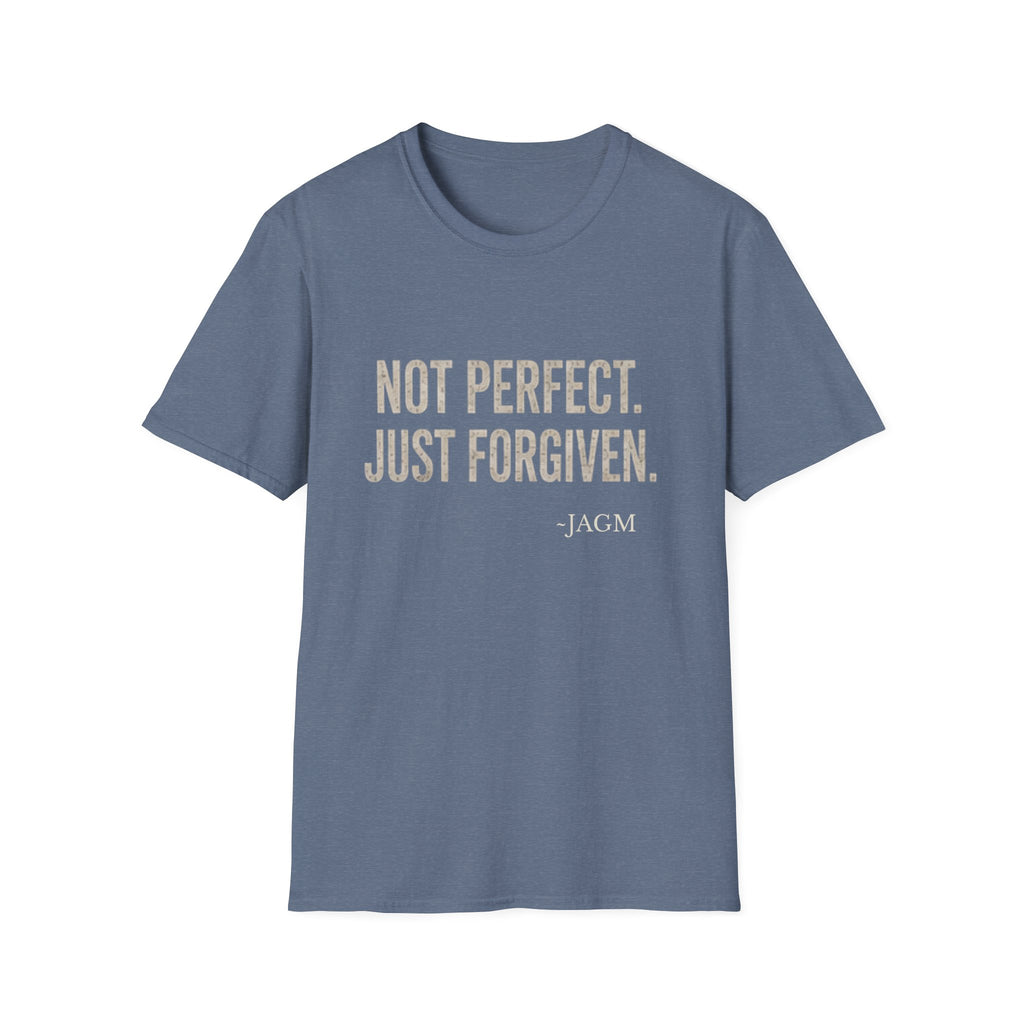 Not Perfect Just Forgiven T-Shirt — Inspirational Christian Graphic Tee