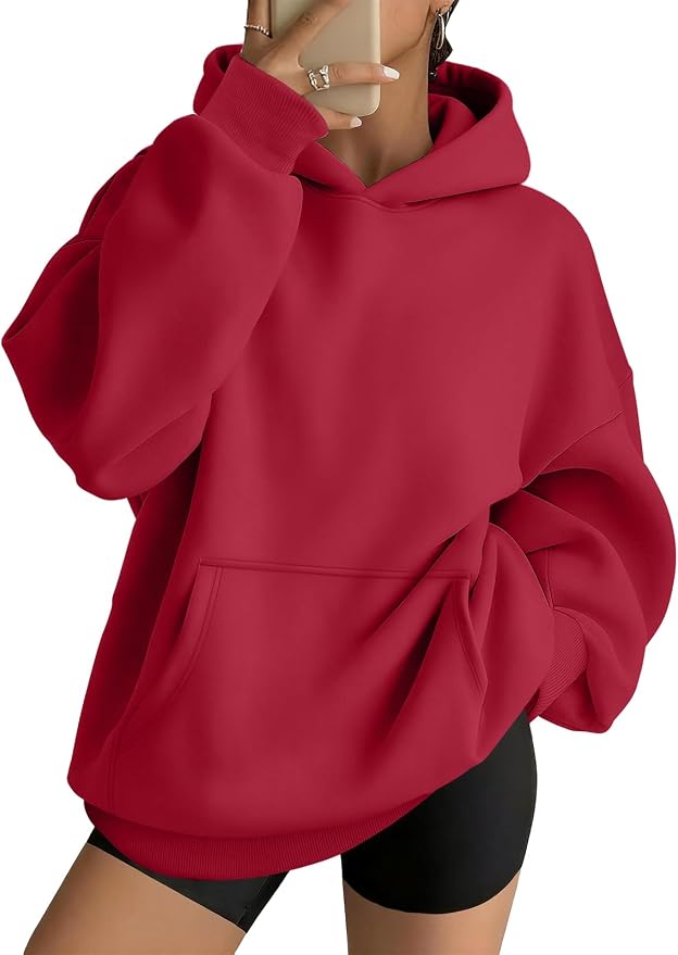 Women's Cozy Oversized Fleece Hoodie