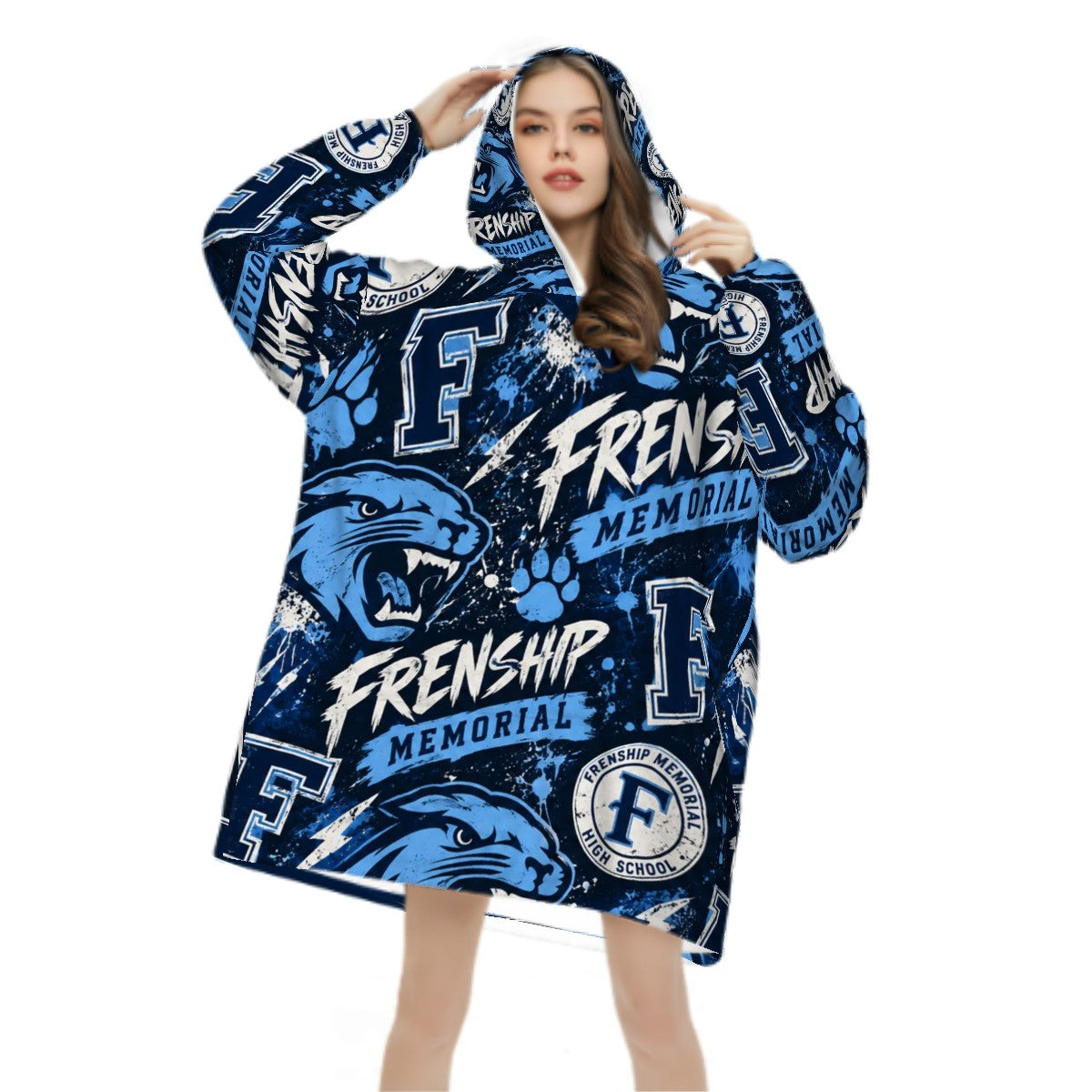 Frenship Memorial Panthers Adult Blanket Hoodie