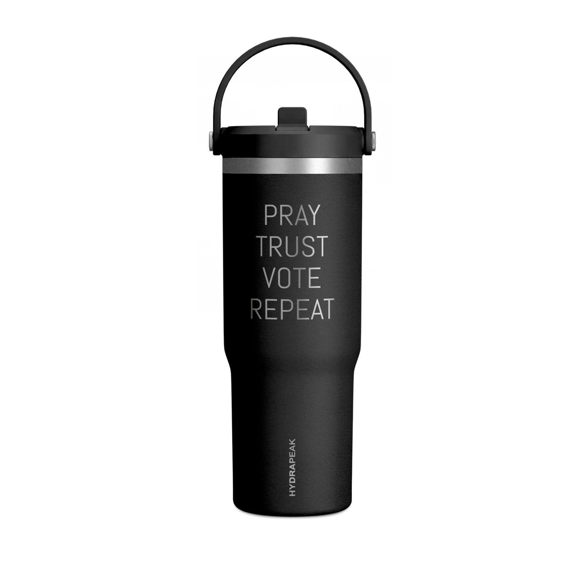 "Pray Trust Vote Repeat" 32oz Insulated Tumbler — Faith & Civic Values