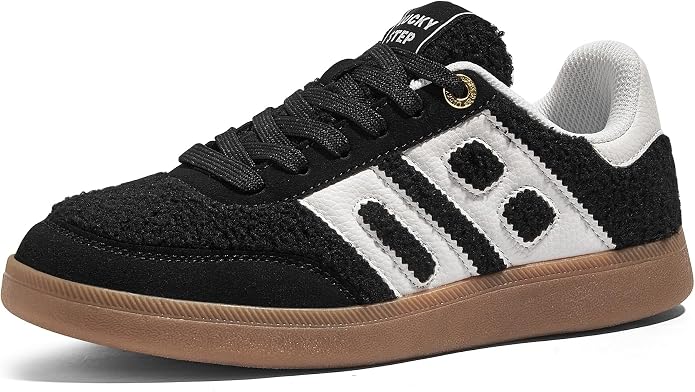 Retro Faux Fur Walking Sneakers