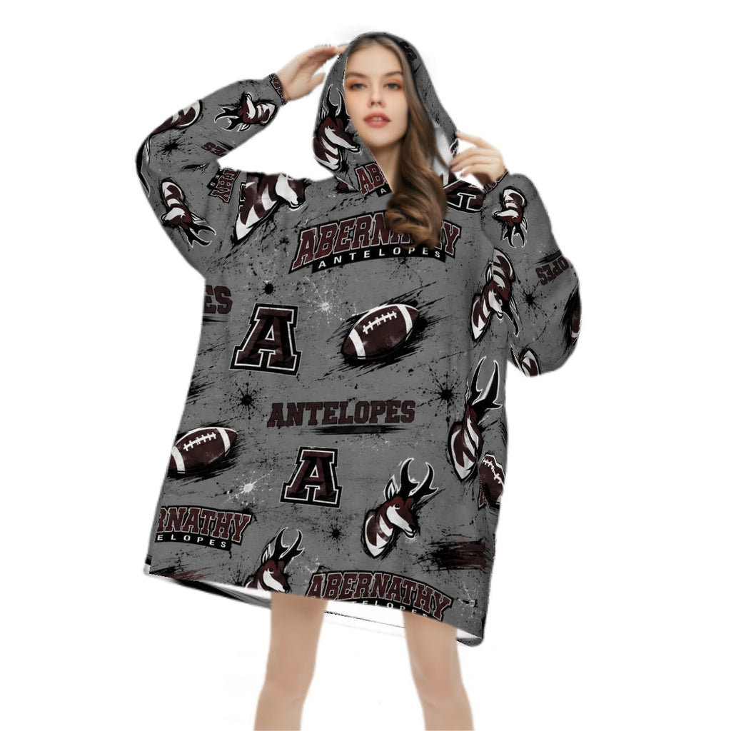 Abernathy Antelopes Adult Blanket Hoodie — West Texas School Spirit