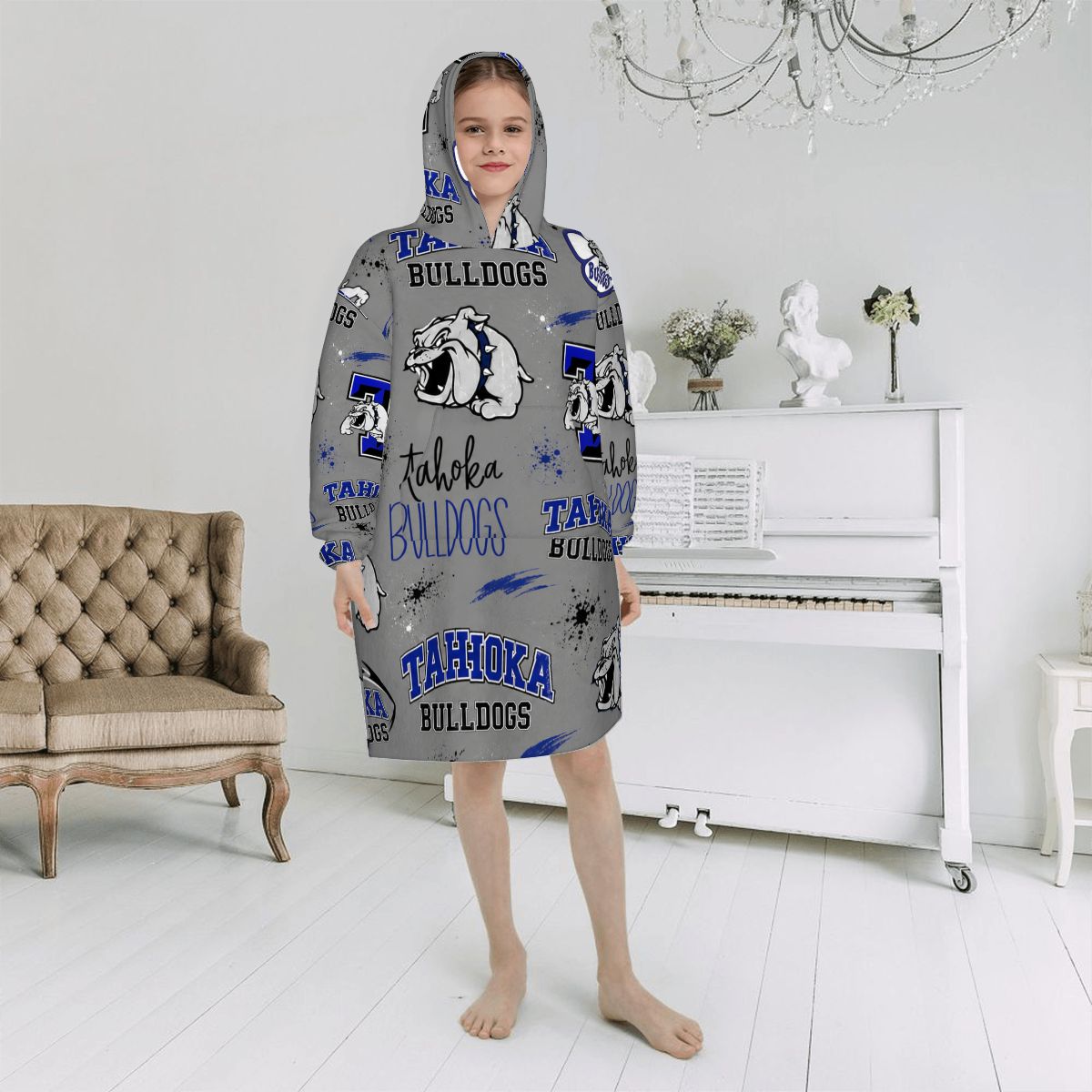 Tahoka Bulldogs Kids Blanket Hoodie — Little Bulldogs, Big Pride
