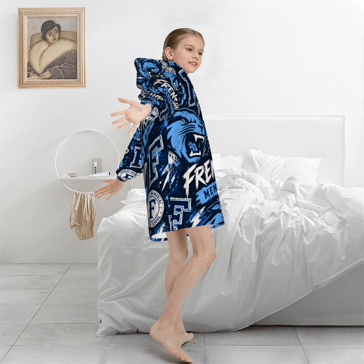 Frenship Memorial Panthers Blanket Hoodie for Kids