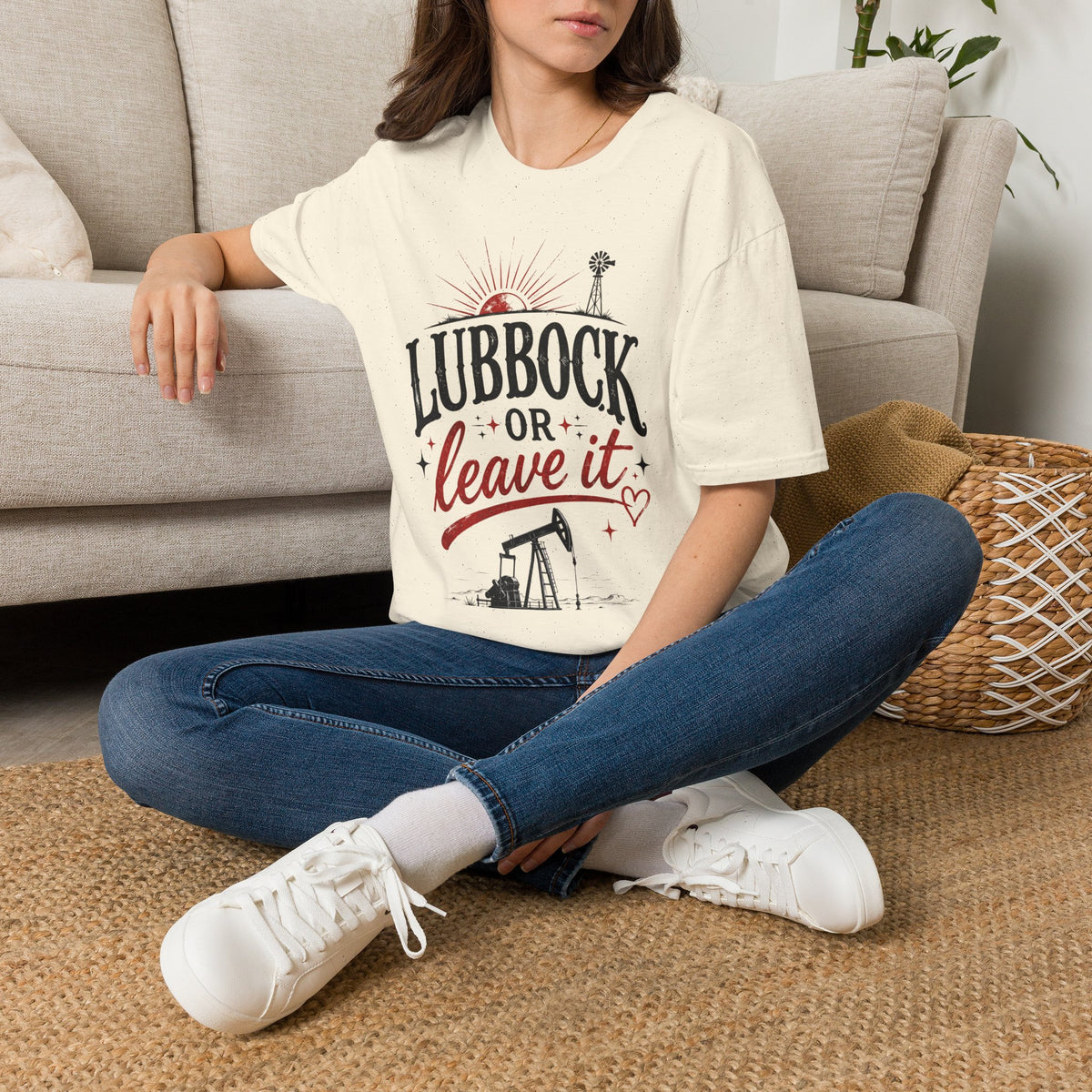 Lubbock or Leave It Tee - Cream