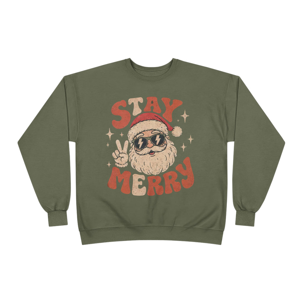 Stay Merry Santa Crewneck | Christmas Comfort