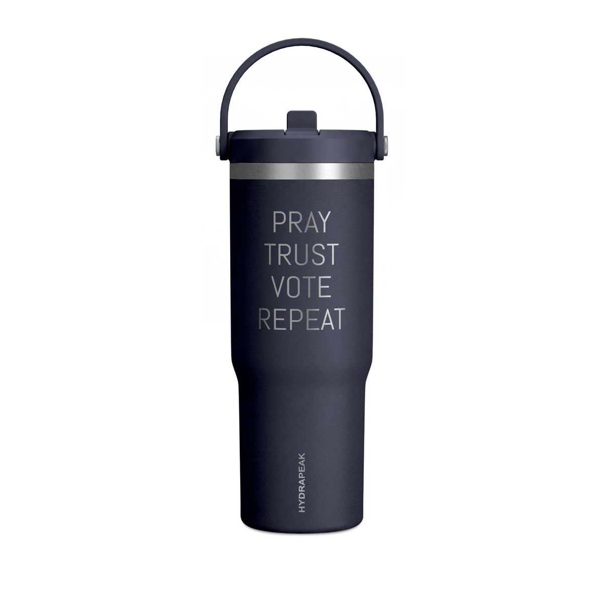 "Pray Trust Vote Repeat" 32oz Insulated Tumbler — Faith & Civic Values