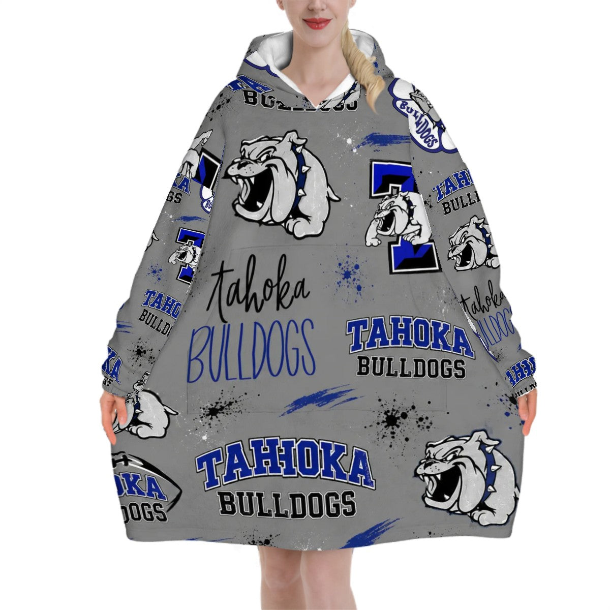 Tahoka Bulldogs Adult Blanket Hoodie — West Texas School Spirit