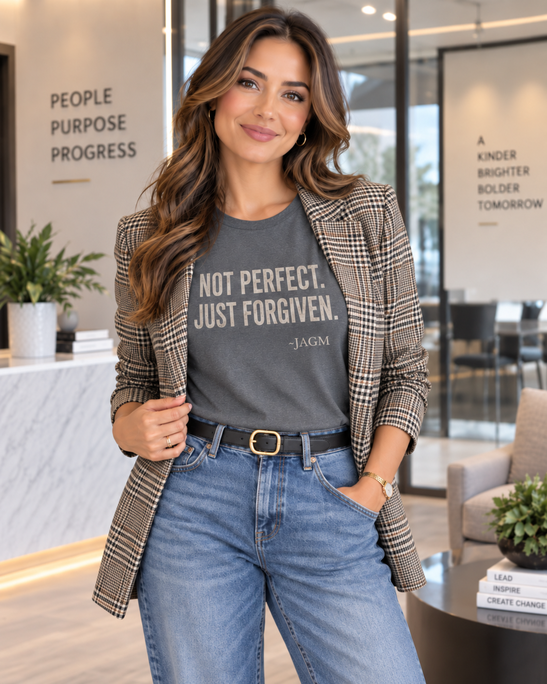 Not Perfect Just Forgiven T-Shirt — Inspirational Christian Graphic Tee