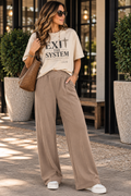 Slow Morning High-Waisted Wide-Leg Sweatpants