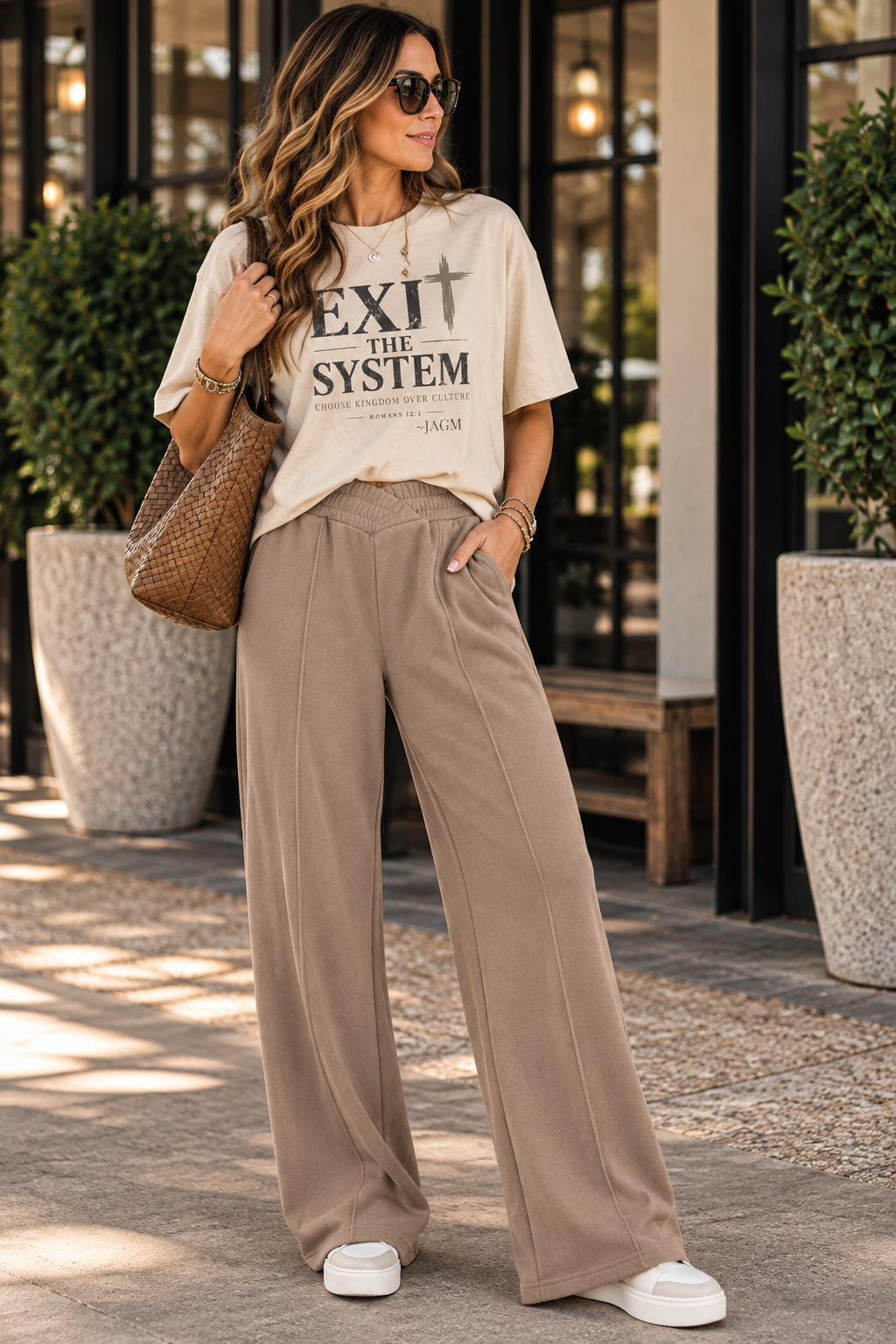 Slow Morning High-Waisted Wide-Leg Sweatpants