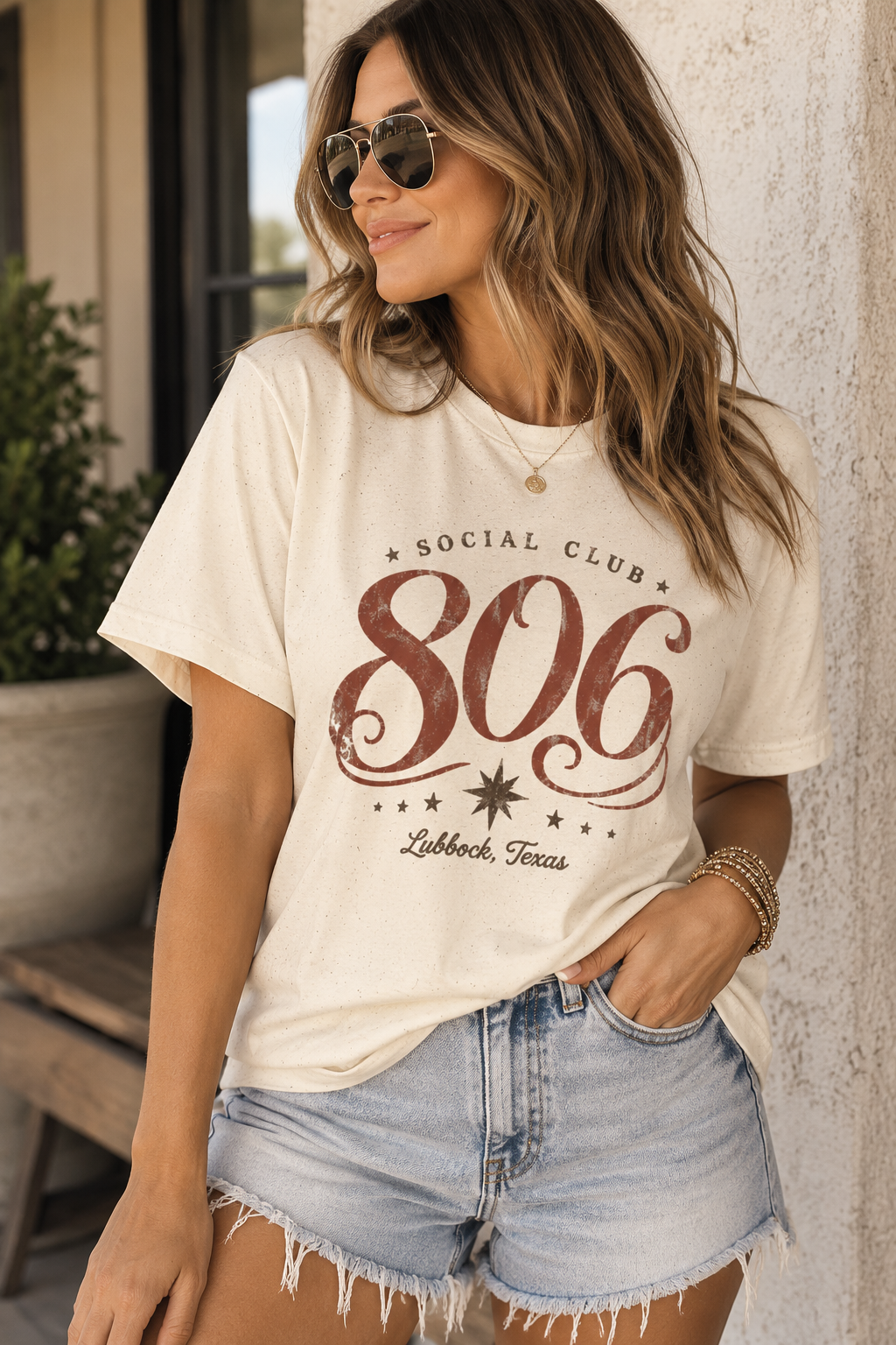 The 806 Lubbock Script Tee