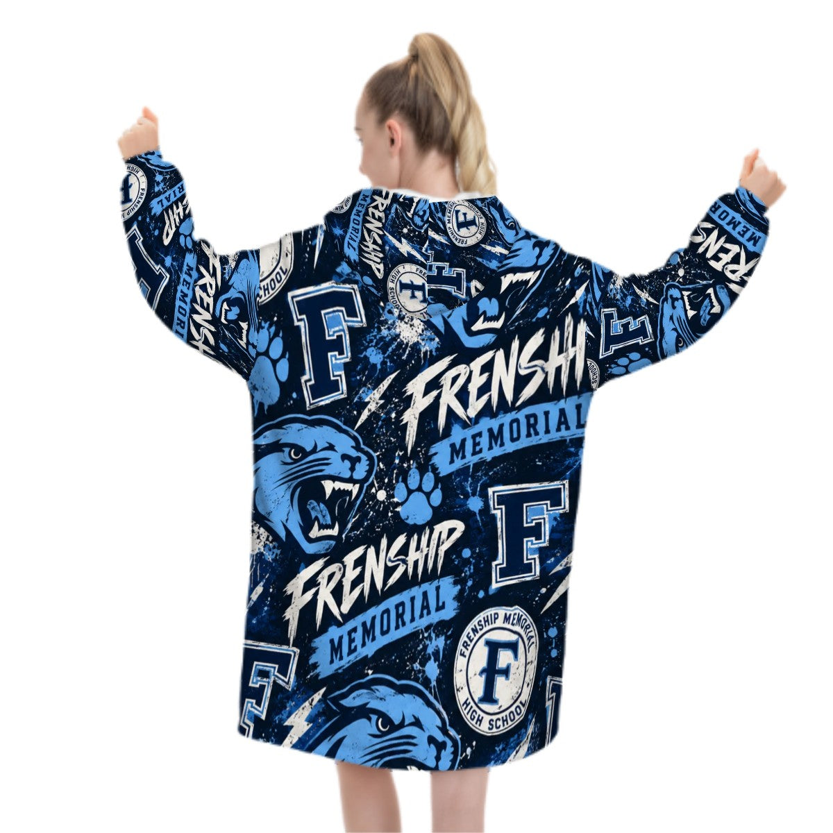 Frenship Memorial Panthers Adult Blanket Hoodie