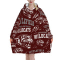 Littlefield Wildcats Adult Blanket Hoodie — West Texas School Spirit