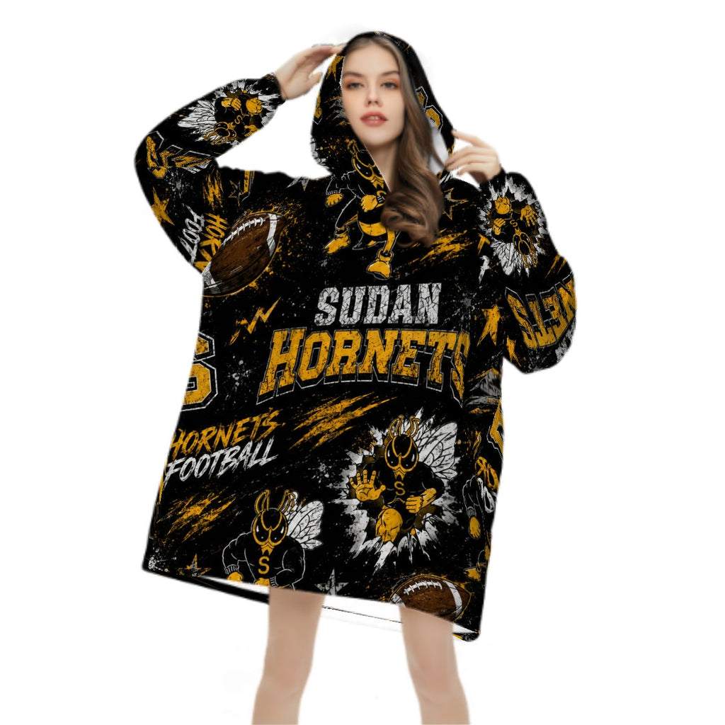 Sudan Hornets Adult Blanket Hoodie — Hometown Pride, West Texas Warm