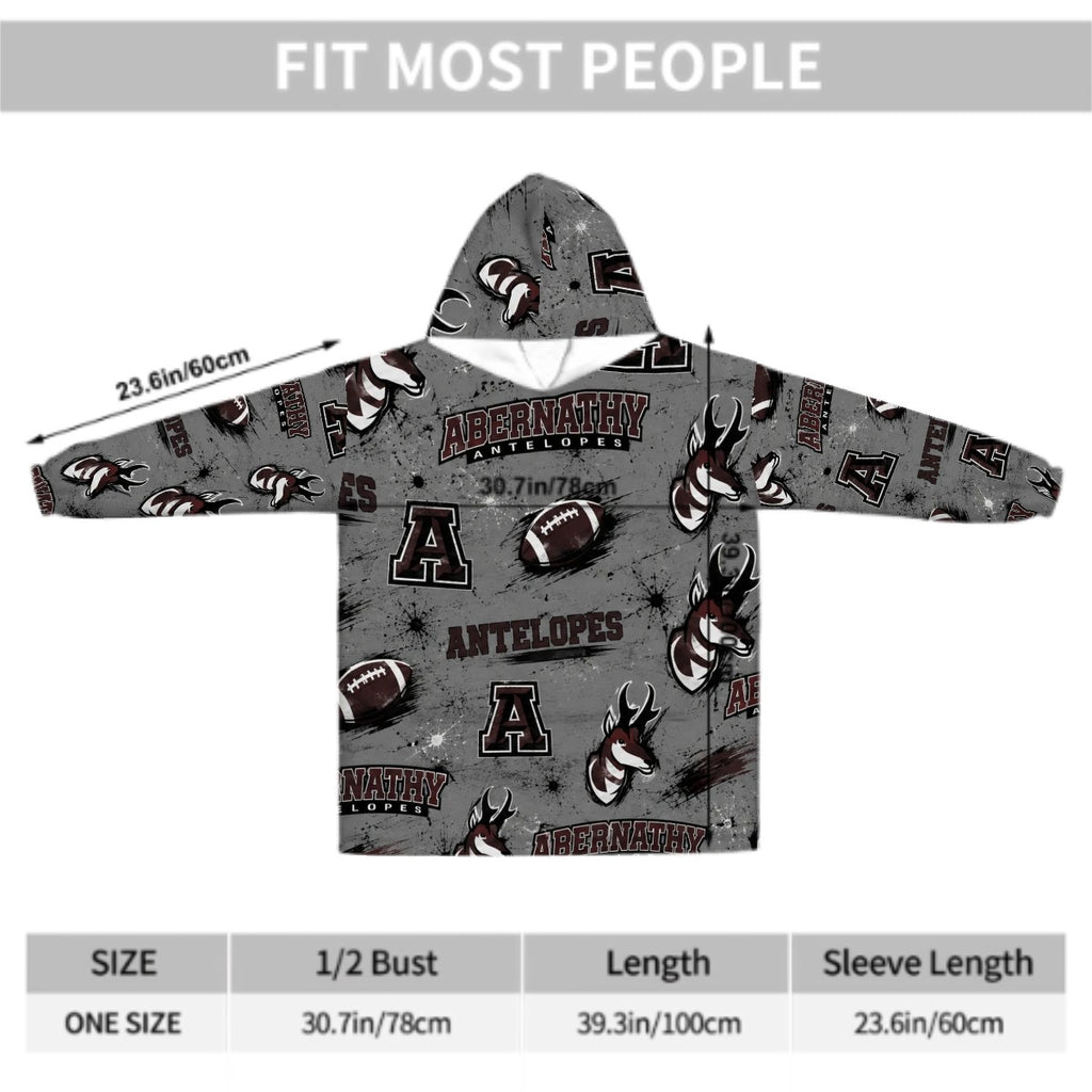Abernathy Antelopes Adult Blanket Hoodie — West Texas School Spirit