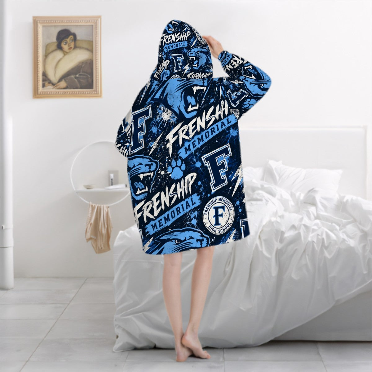 Frenship Memorial Panthers Adult Blanket Hoodie
