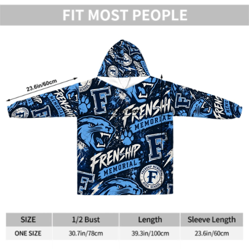 Frenship Memorial Panthers Adult Blanket Hoodie
