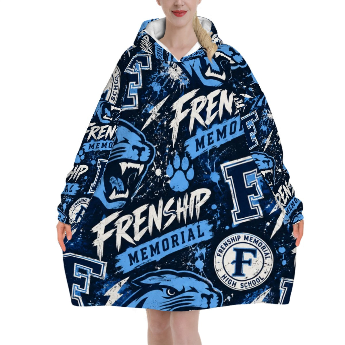 Frenship Memorial Panthers Adult Blanket Hoodie