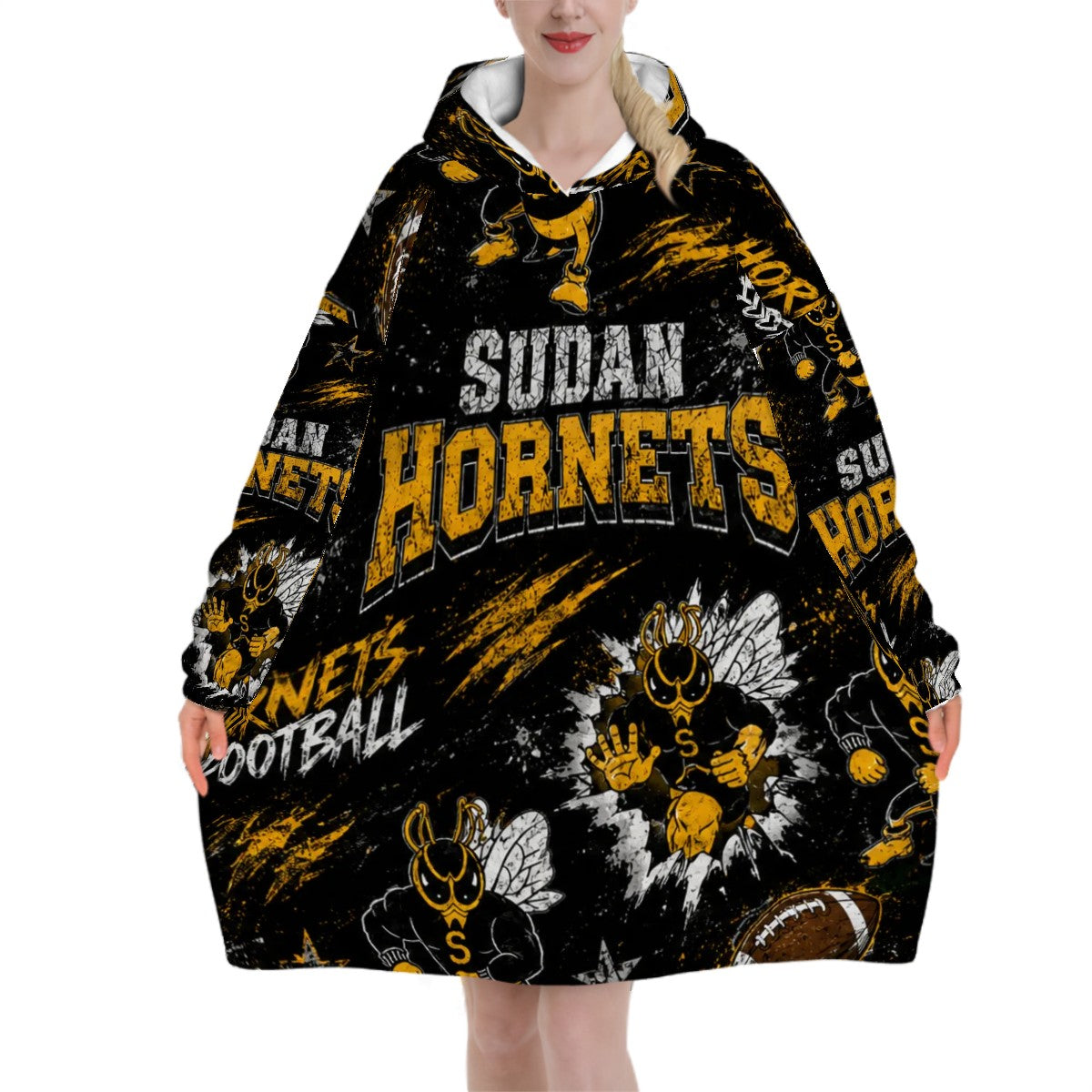 Sudan Hornets Adult Blanket Hoodie — Hometown Pride, West Texas Warm