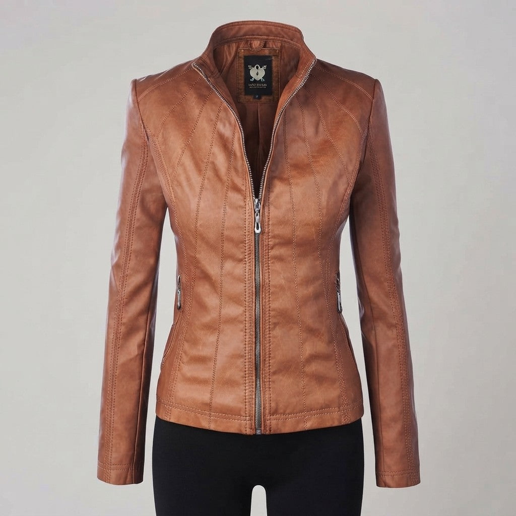 Faux Leather Moto Jacket