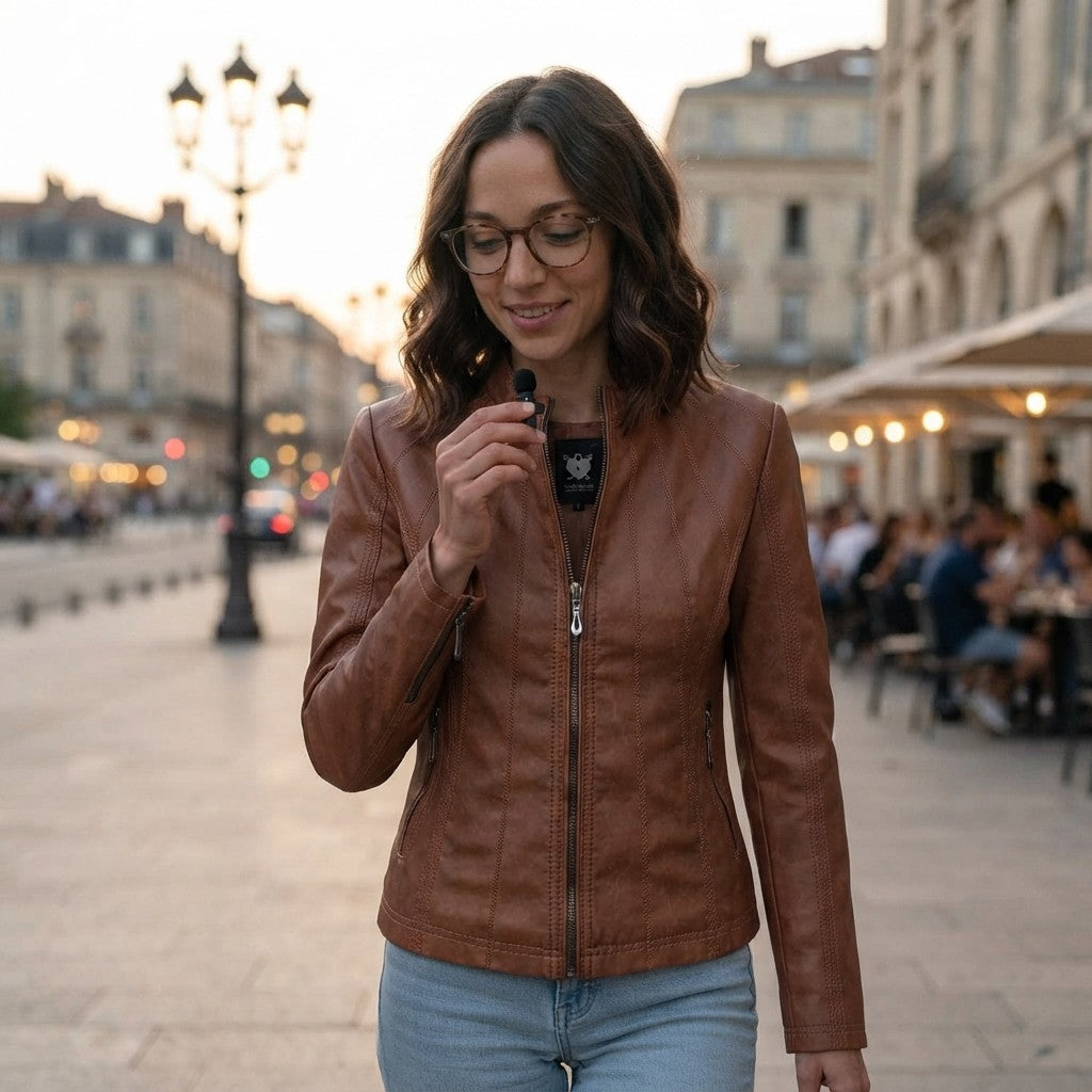Faux Leather Moto Jacket