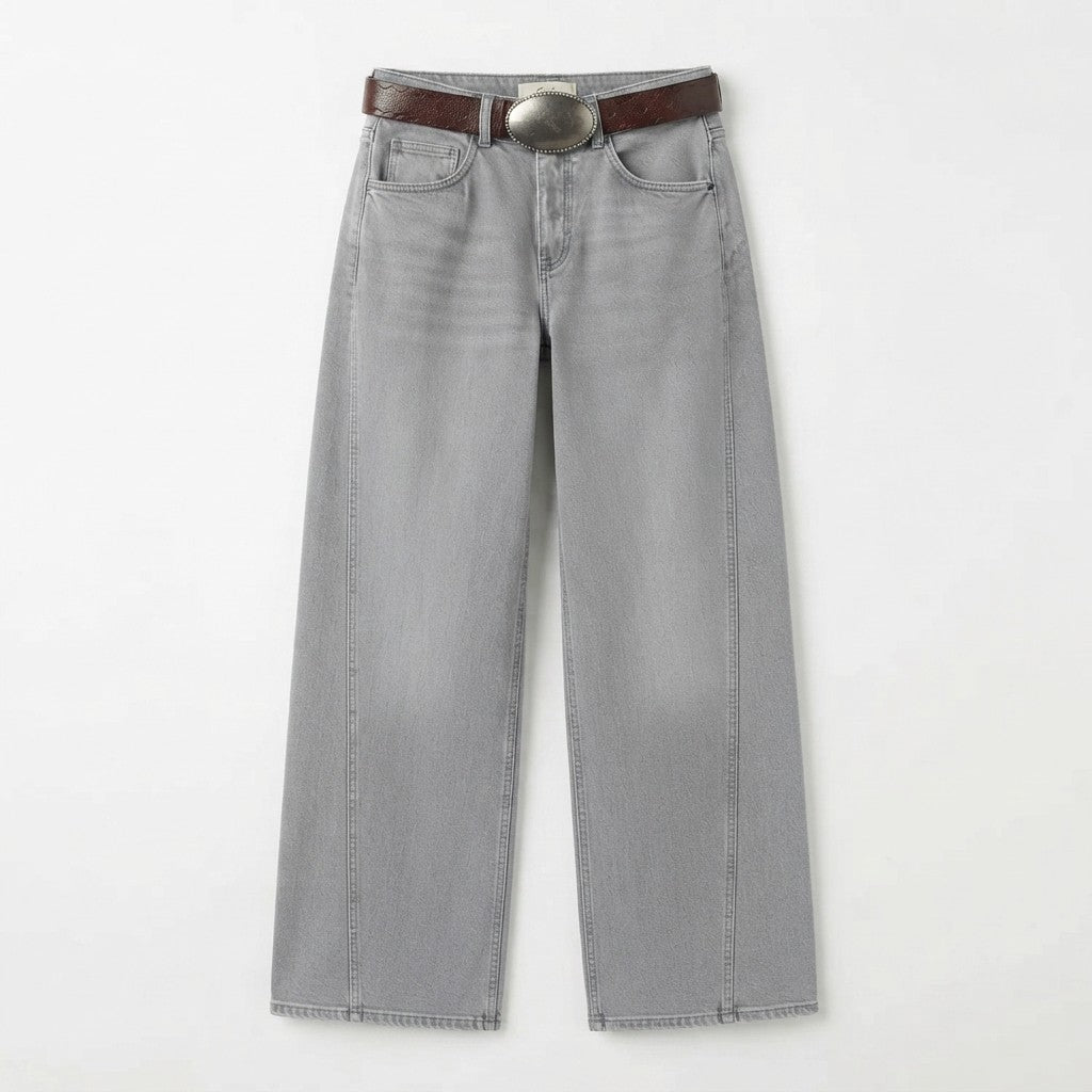 Women's Mid Rise Wide Leg Jeans