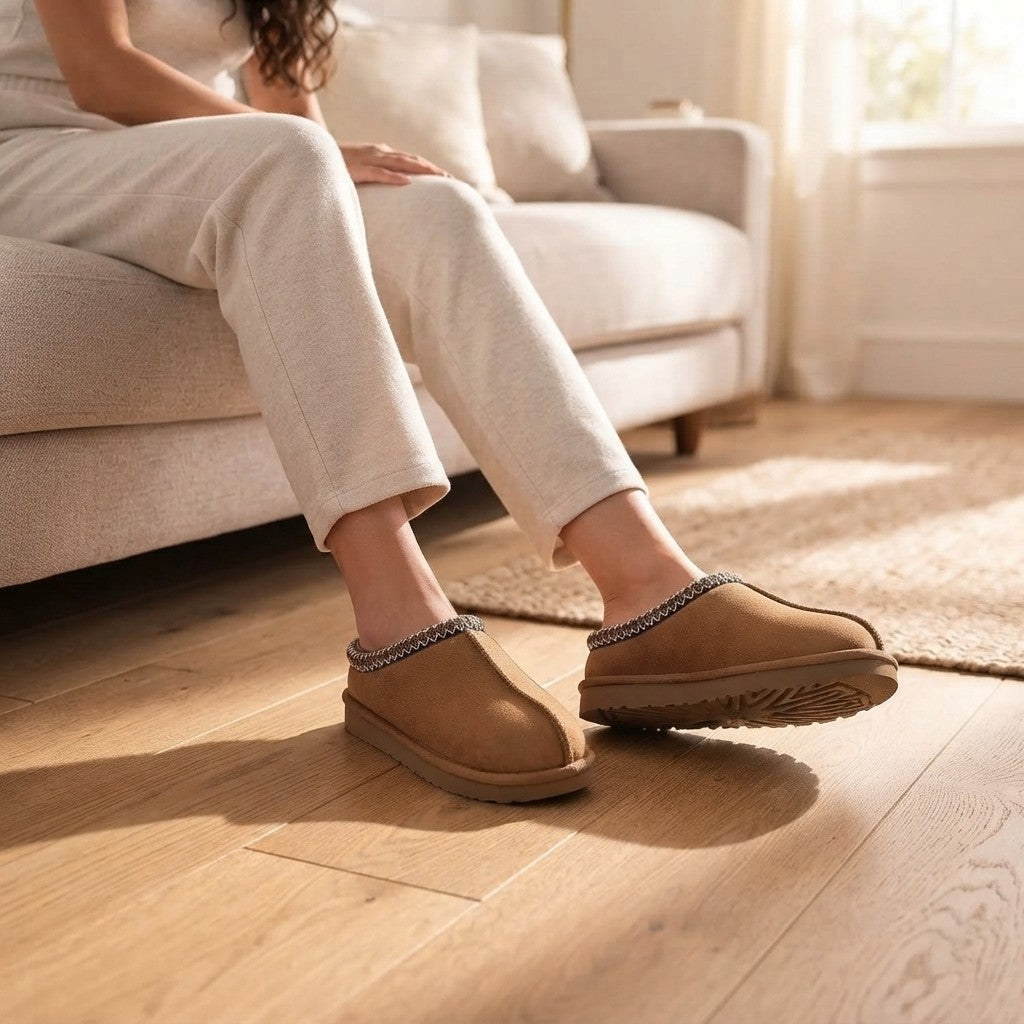 Faux Suede Memory Foam Clogs